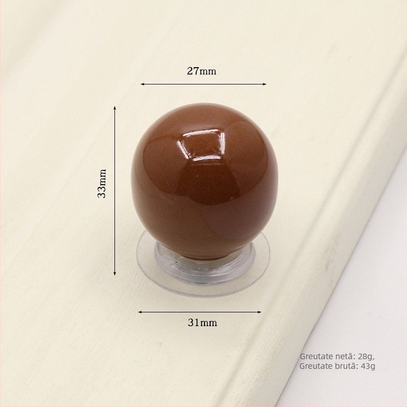 Maner pentru dulap/sertar fără găuri, ceramică și cupru, stil modern minimalist, Finisaj glazurat