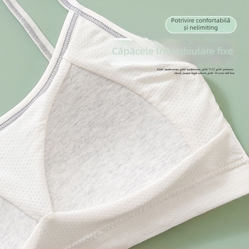 Top tubular cupe pentru fete — cupe cu urechi de iepure, stil papion, material nylon, cupă din sandwich cotton, căptușeală din bumbac, inel de oțel moale