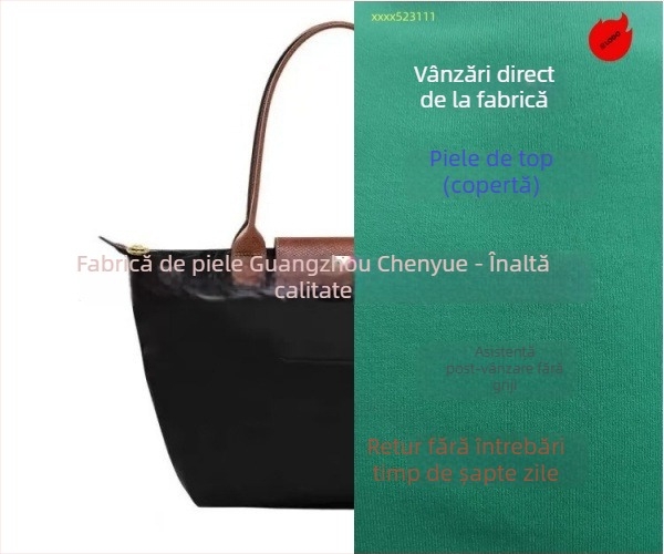Longxiang Geantă clasică din nylon, tip dumpling, cu capac, pliabilă, stil urban, căptușeală nylon, închidere cu fermoar, buzunare pentru telefon și ID