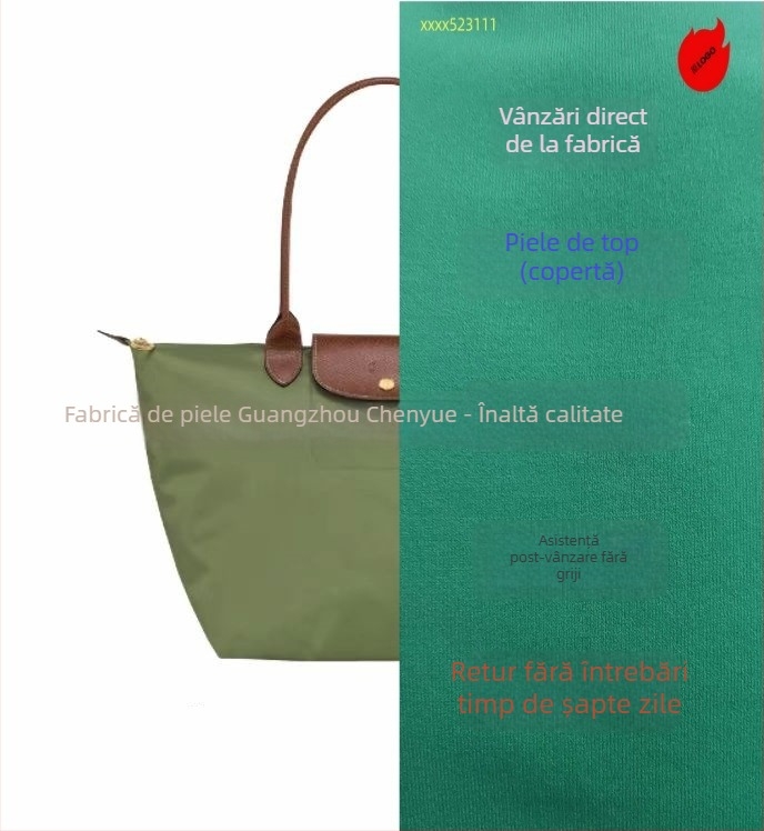 Longxiang Geantă clasică din nylon, tip dumpling, cu capac, pliabilă, stil urban, căptușeală nylon, închidere cu fermoar, buzunare pentru telefon și ID