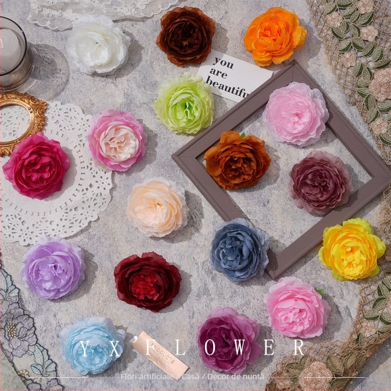 Accesoriu DIY pentru păr cu floare de bujor din mătase – agrafă pentru păr, decor pentru fotografii, utilizare: ținute de acasă, Brand Yixuan, Model 18904525367