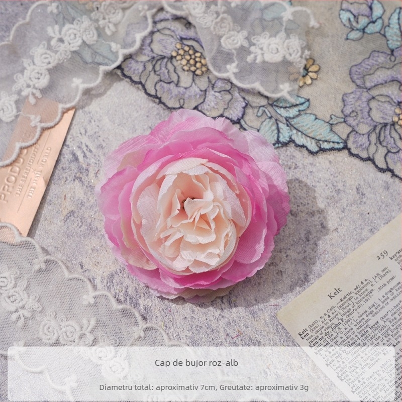 Accesoriu DIY pentru păr cu floare de bujor din mătase – agrafă pentru păr, decor pentru fotografii, utilizare: ținute de acasă, Brand Yixuan, Model 18904525367