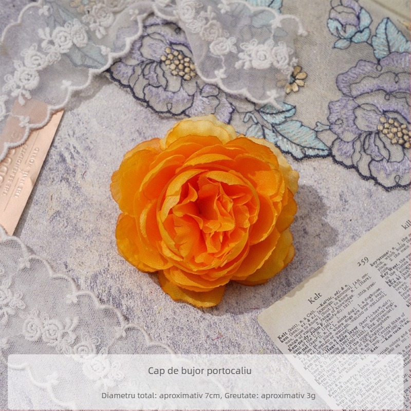 Accesoriu DIY pentru păr cu floare de bujor din mătase – agrafă pentru păr, decor pentru fotografii, utilizare: ținute de acasă, Brand Yixuan, Model 18904525367