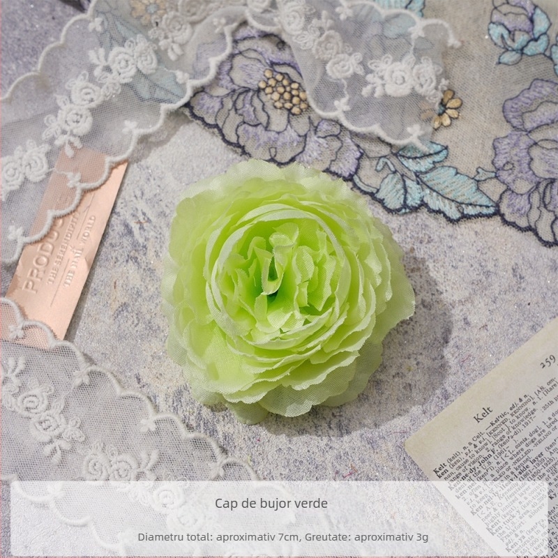 Accesoriu DIY pentru păr cu floare de bujor din mătase – agrafă pentru păr, decor pentru fotografii, utilizare: ținute de acasă, Brand Yixuan, Model 18904525367