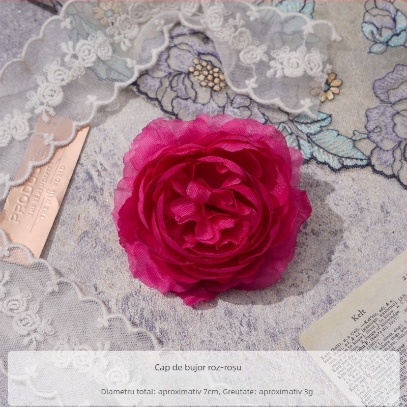 Accesoriu DIY pentru păr cu floare de bujor din mătase – agrafă pentru păr, decor pentru fotografii, utilizare: ținute de acasă, Brand Yixuan, Model 18904525367