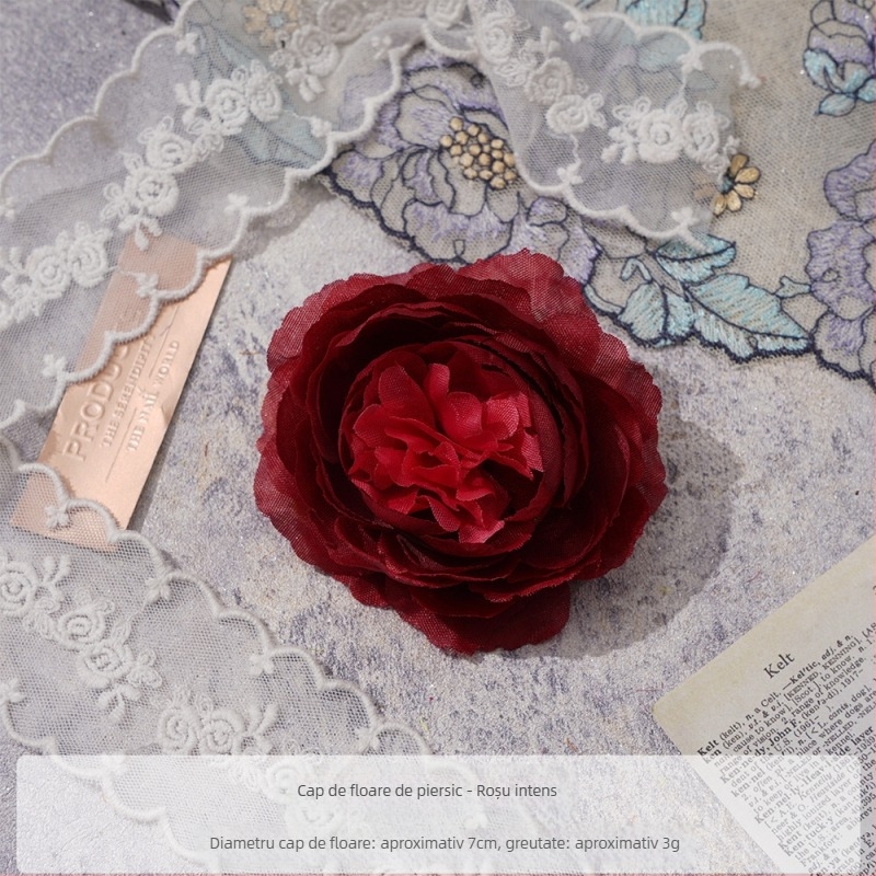 Accesoriu DIY pentru păr cu floare de bujor din mătase – agrafă pentru păr, decor pentru fotografii, utilizare: ținute de acasă, Brand Yixuan, Model 18904525367