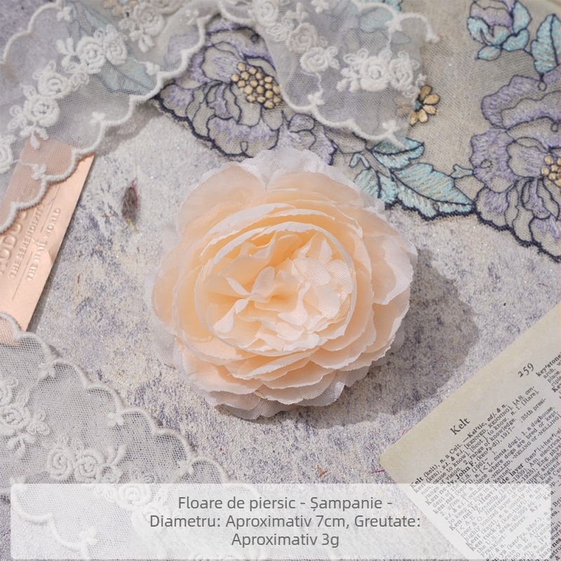 Accesoriu DIY pentru păr cu floare de bujor din mătase – agrafă pentru păr, decor pentru fotografii, utilizare: ținute de acasă, Brand Yixuan, Model 18904525367