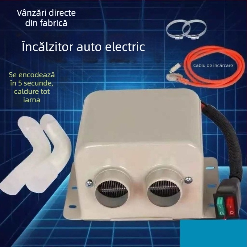 Ventilator încălzitor auto, universal 48V/60V/72V, pentru dezghețare și îndepărtarea zăpezii