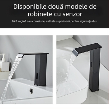 Robinet cu inducție pentru chiuvetă, modelul 8835, montaj pe o singură gaură, corp din cupru, acționare inductivă