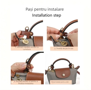 Accesoriu pentru bagaje – PU cu piele gravată, modificare curea fără găuri, curea de umăr mini reglabilă, foarte ușor