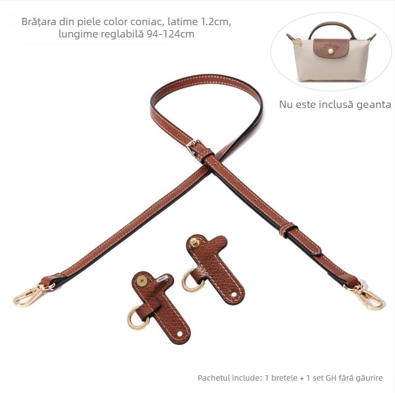 Accesoriu pentru bagaje – PU cu piele gravată, modificare curea fără găuri, curea de umăr mini reglabilă, foarte ușor