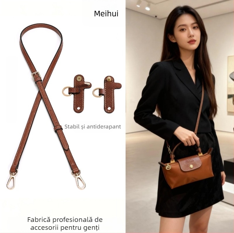 Accesoriu pentru bagaje – PU cu piele gravată, modificare curea fără găuri, curea de umăr mini reglabilă, foarte ușor