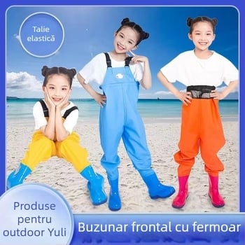 Salopetă impermeabilă pentru copii, din PVC, cu uscare rapidă, pentru toate anotimpurile, unisex, pentru pescuit, plajă și înot.