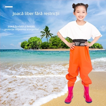 Salopetă impermeabilă pentru copii, din PVC, cu uscare rapidă, pentru toate anotimpurile, unisex, pentru pescuit, plajă și înot.
