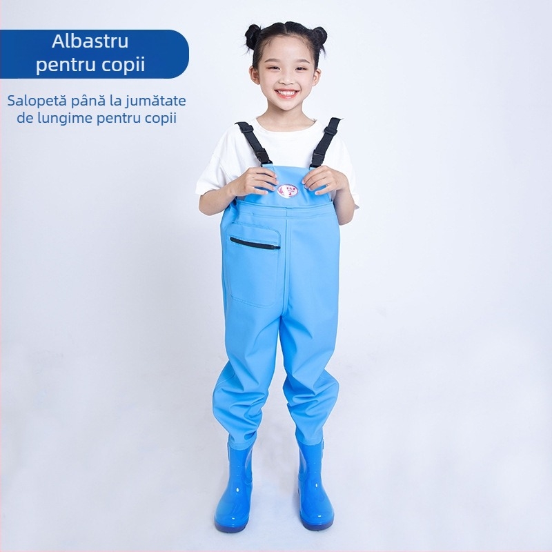 Salopetă impermeabilă pentru copii, din PVC, cu uscare rapidă, pentru toate anotimpurile, unisex, pentru pescuit, plajă și înot.