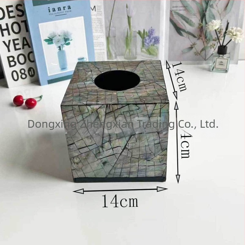 Cutie de șervețele pentru birou — design scoică, minimalist modern, șervețete detașabile, modelul 985