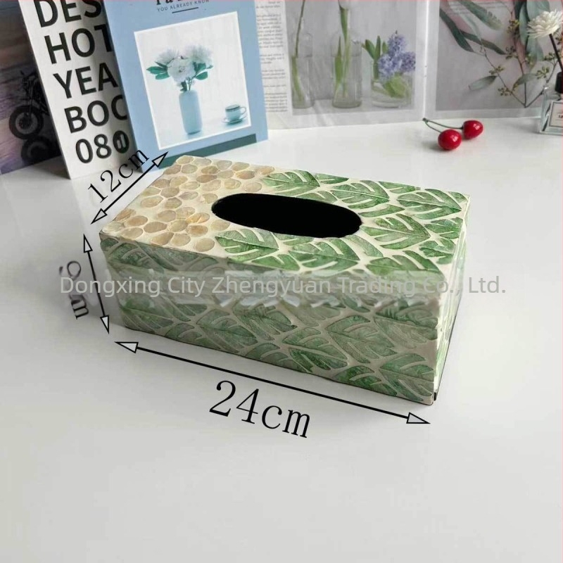 Cutie de șervețele pentru birou — design scoică, minimalist modern, șervețete detașabile, modelul 985