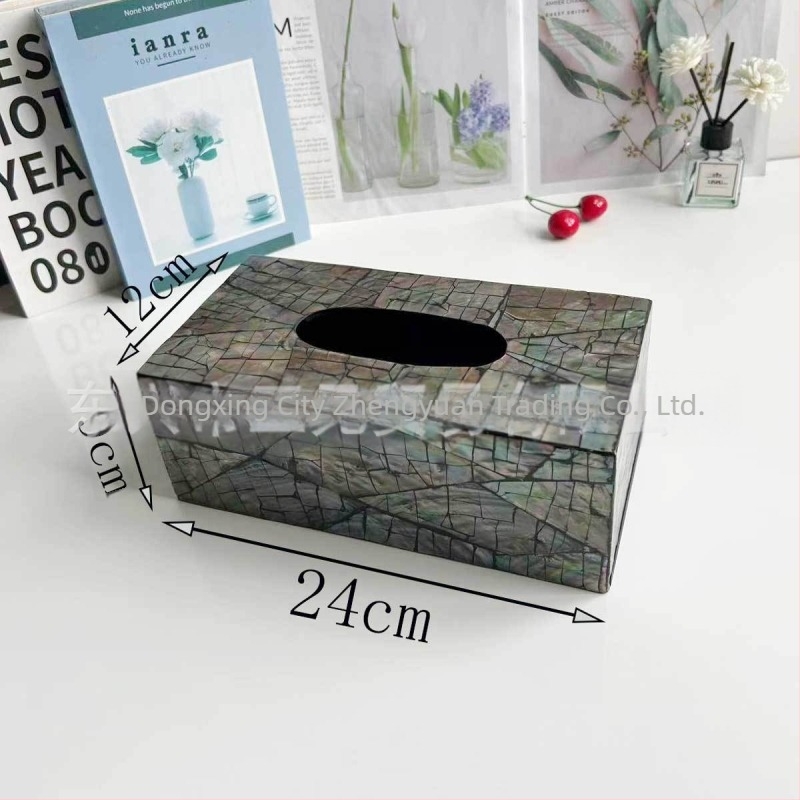 Cutie de șervețele pentru birou — design scoică, minimalist modern, șervețete detașabile, modelul 985