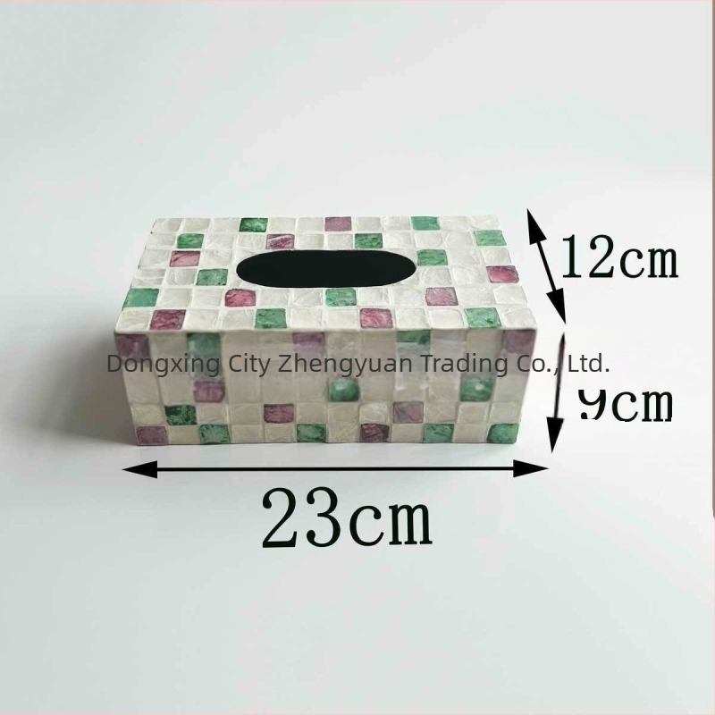 Cutie de șervețele pentru birou — design scoică, minimalist modern, șervețete detașabile, modelul 985