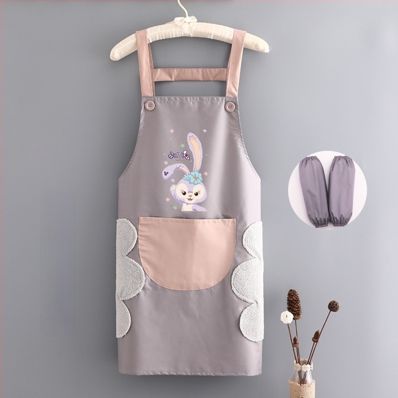 Șorț de bucătărie fără mâneci, din PVC, impermeabil și rezistent la ulei, cu model desene animate