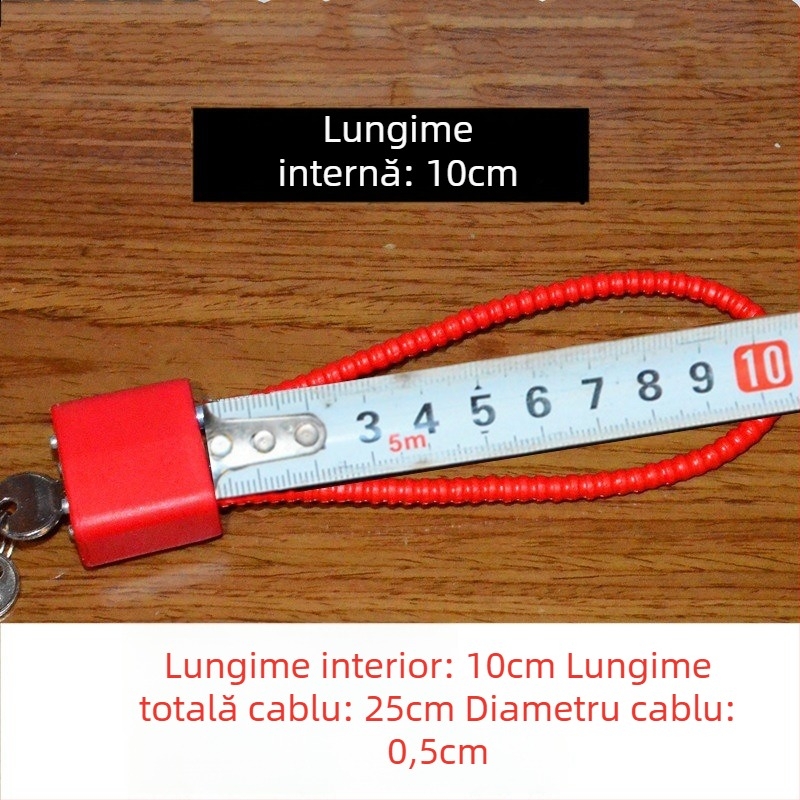 Lacăt pentru dulap de arme cu cablu din oțel, nucleu din aliaj de zinc, braț de închidere din oțel, deschidere directă, Wolf dog