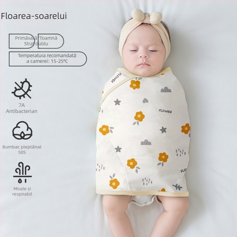 Sac de dormit pentru bebeluși cu înfășurare cocoon – anti-fright, toate sezoanele, nou-născuți până la 12 luni