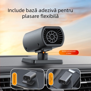 Încălzitor auto Bymaocar BY-1580, 65W, Plastic, cu ventuză, purificator de aer și dezfogare