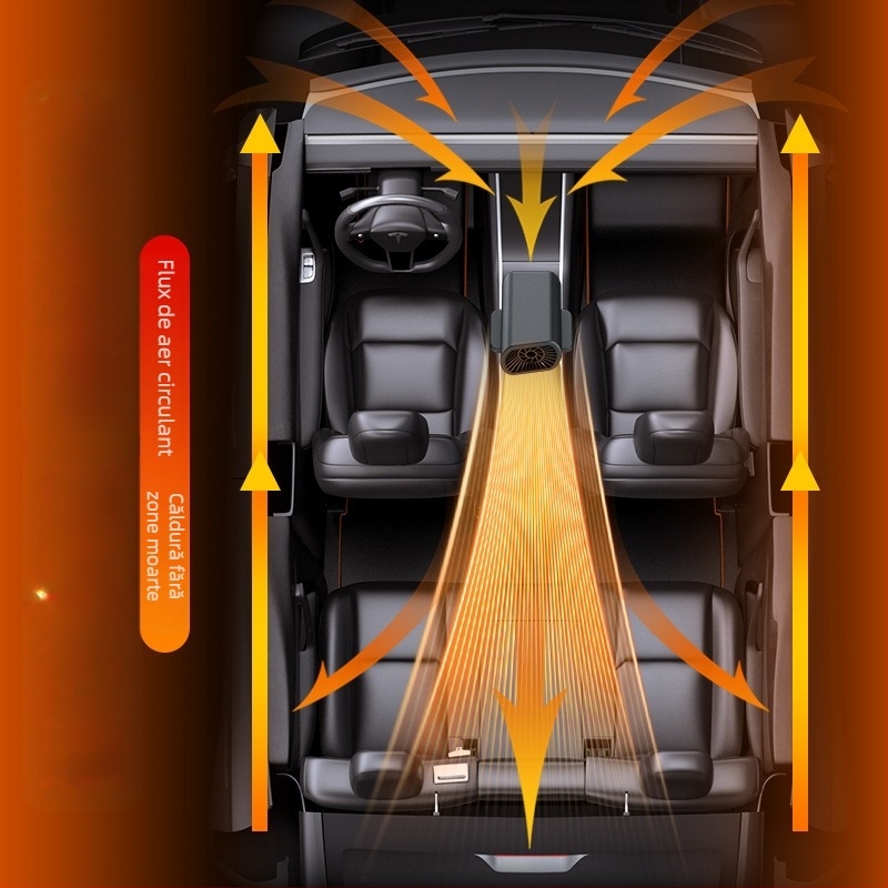 Încălzitor auto Bymaocar BY-1580, 65W, Plastic, cu ventuză, purificator de aer și dezfogare