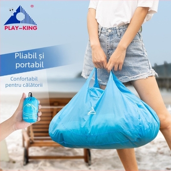 Geantă duffel de călătorie unisex, ultra-ușoară, pliabilă, 36–55L, poliester