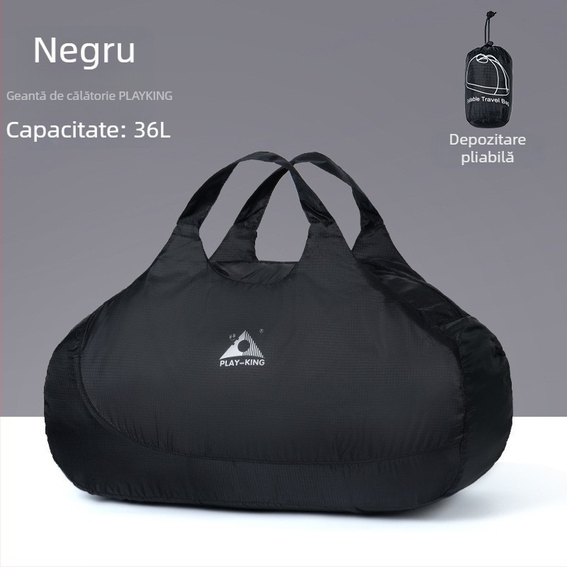 Geantă duffel de călătorie unisex, ultra-ușoară, pliabilă, 36–55L, poliester