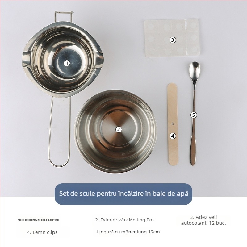 Mingmens set pentru fabricarea lumânărilor aromatice — instrumente handmade, cu plită de inducție, oală pentru ceară și termometru