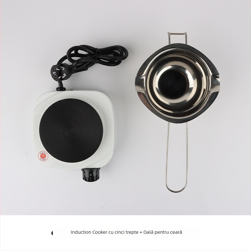 Mingmens set pentru fabricarea lumânărilor aromatice — instrumente handmade, cu plită de inducție, oală pentru ceară și termometru