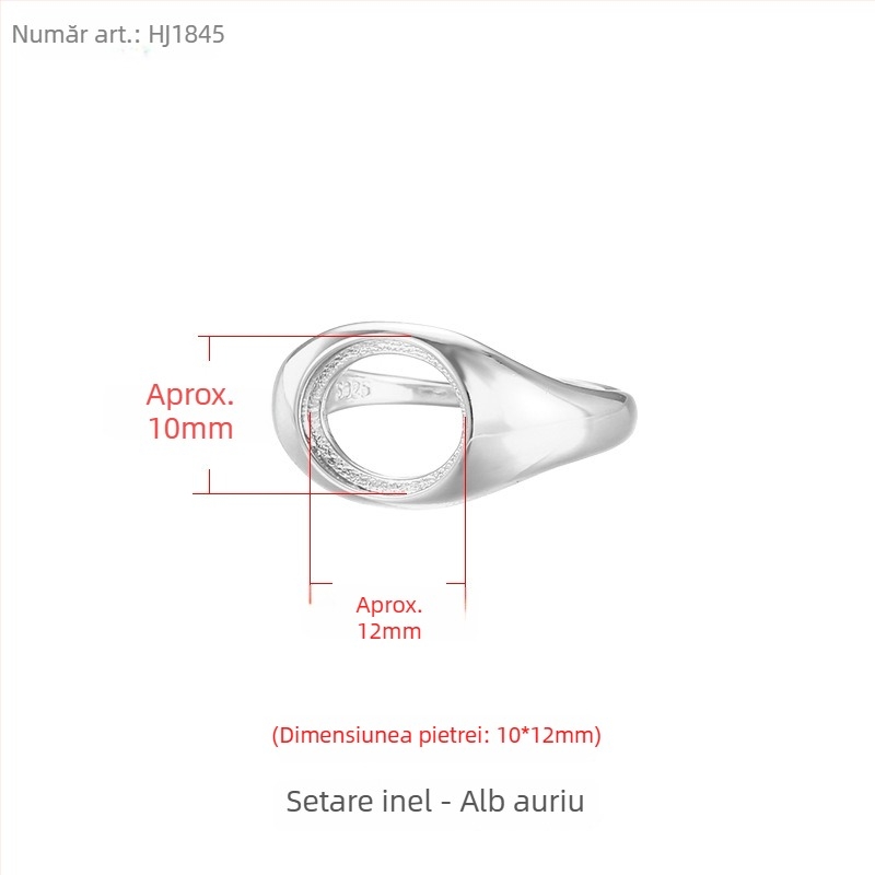 Setare de prsten din cupru, deschidere reglabilă, formă ovală, design original unisex, placare electroplată