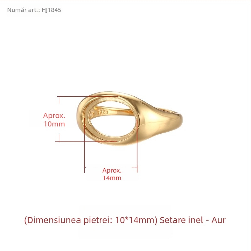 Setare de prsten din cupru, deschidere reglabilă, formă ovală, design original unisex, placare electroplată