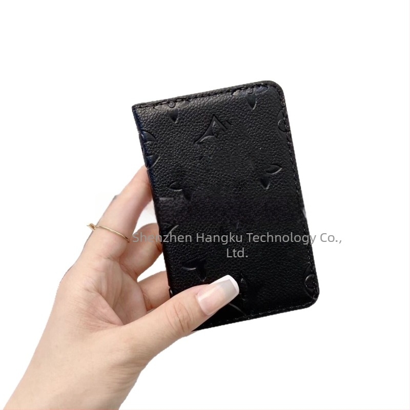 Portofel pentru carduri cu două pliuri, material PU, model în carouri, unisex, stil retro european-american