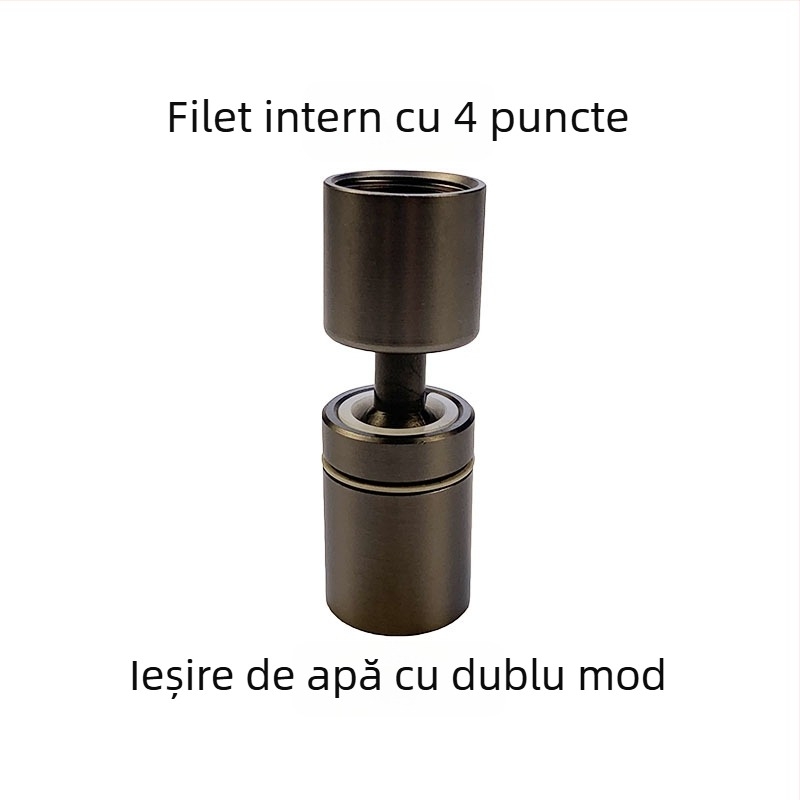 Duză filtrantă pentru robinet, din oțel inoxidabil, ieșire rotativă cu trei niveluri, cap anti-stropire și extensie