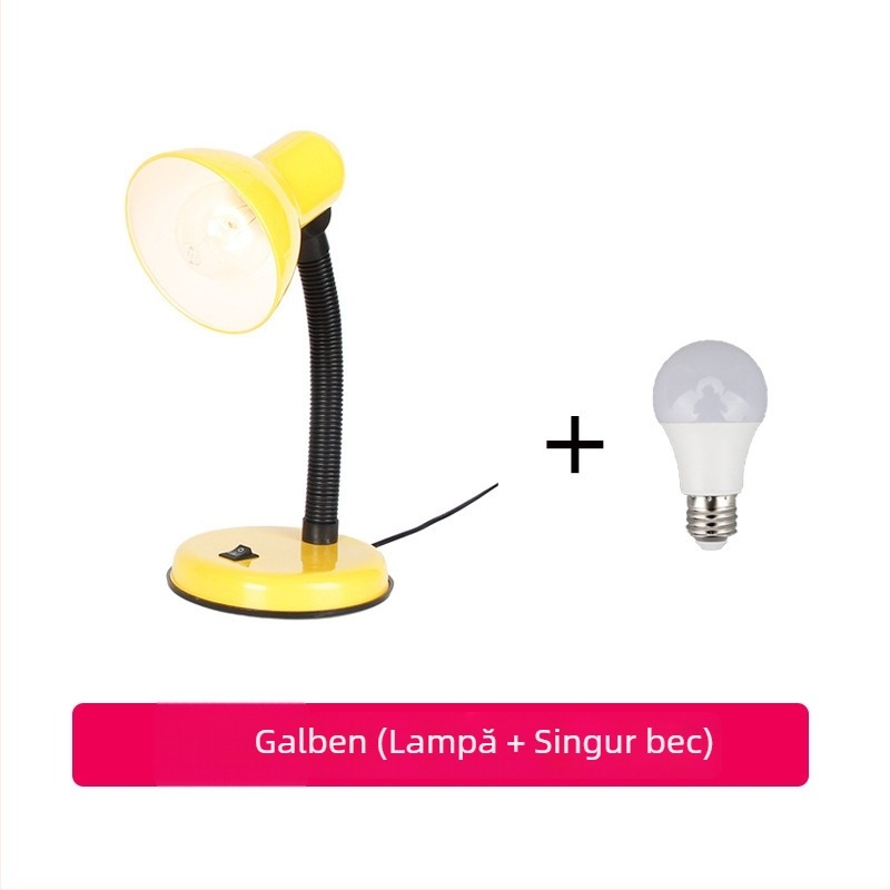 Lampă de birou cu protecție pentru ochi și suport pentru pixuri (CRI ≥95; abajur metalic; control inteligent; 220V; întrerupător cu buton)