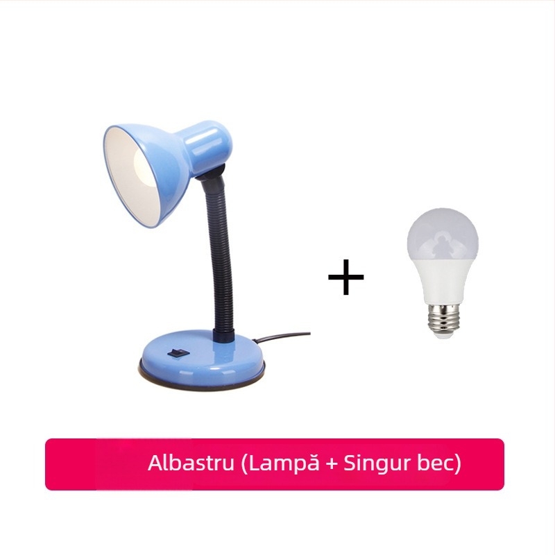 Lampă de birou cu protecție pentru ochi și suport pentru pixuri (CRI ≥95; abajur metalic; control inteligent; 220V; întrerupător cu buton)