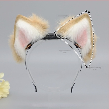 Bentiță de cap cu urechi de pisică – pluș, manufactură manuală, stil desen animat, unisex