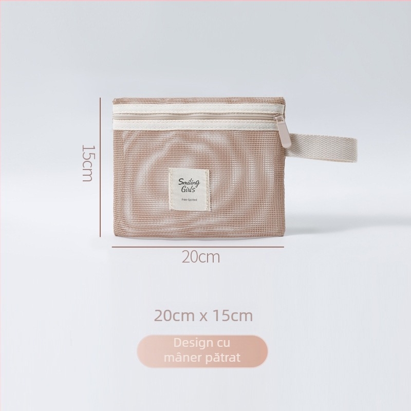 Geantă de cosmetică Maixing, Teslin material, formă cubică, respirabilă, ultra-ușoară, model Tsl20250901