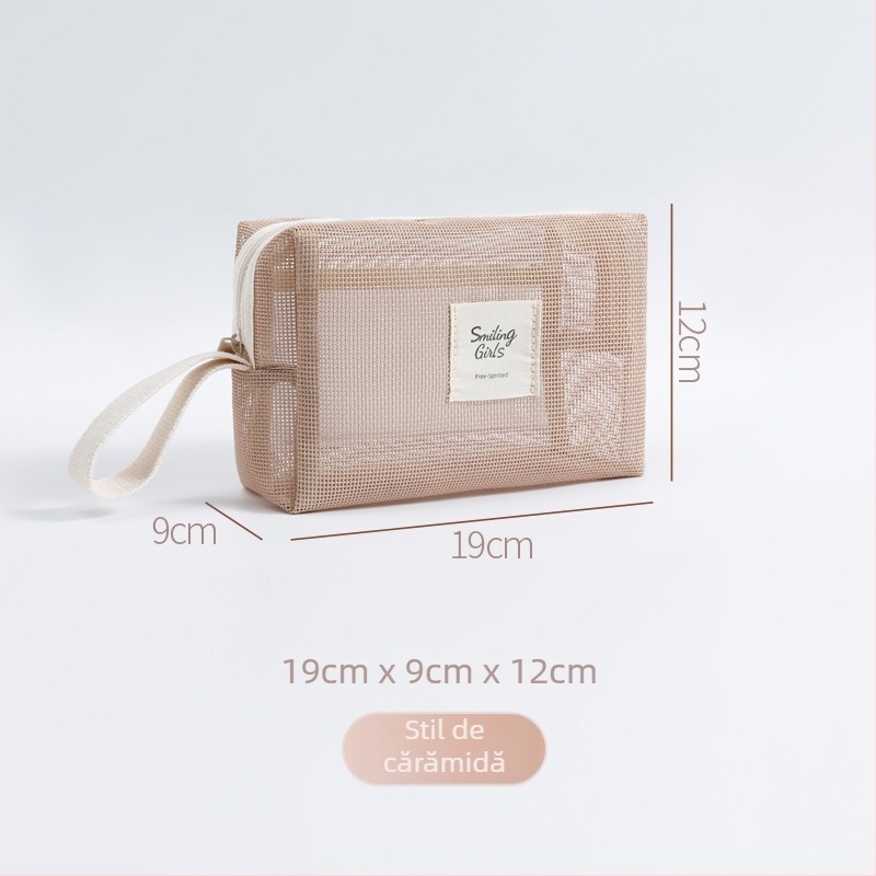 Geantă de cosmetică Maixing, Teslin material, formă cubică, respirabilă, ultra-ușoară, model Tsl20250901