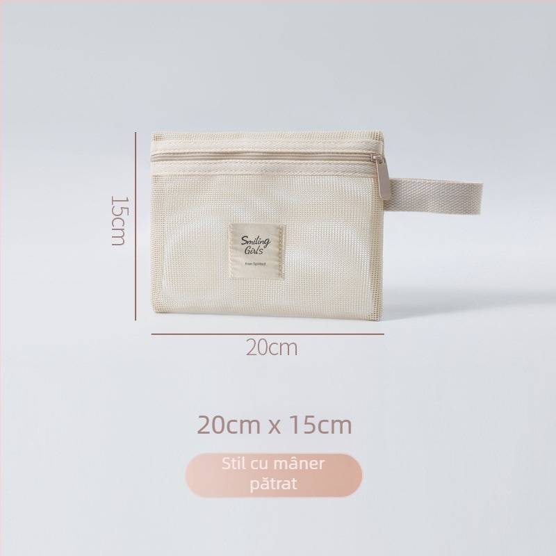 Geantă de cosmetică Maixing, Teslin material, formă cubică, respirabilă, ultra-ușoară, model Tsl20250901