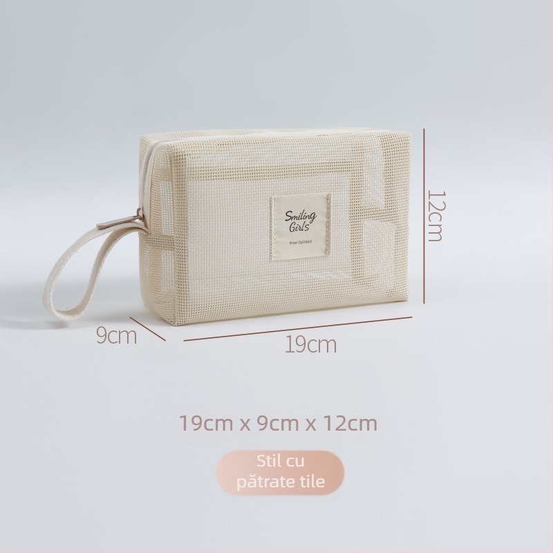 Geantă de cosmetică Maixing, Teslin material, formă cubică, respirabilă, ultra-ușoară, model Tsl20250901