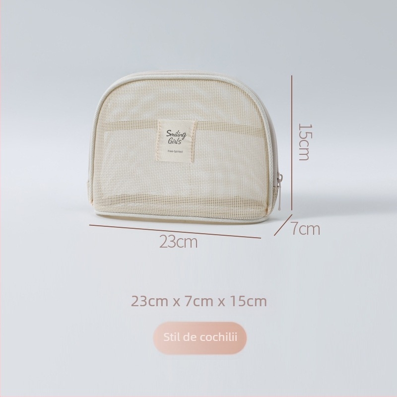 Geantă de cosmetică Maixing, Teslin material, formă cubică, respirabilă, ultra-ușoară, model Tsl20250901