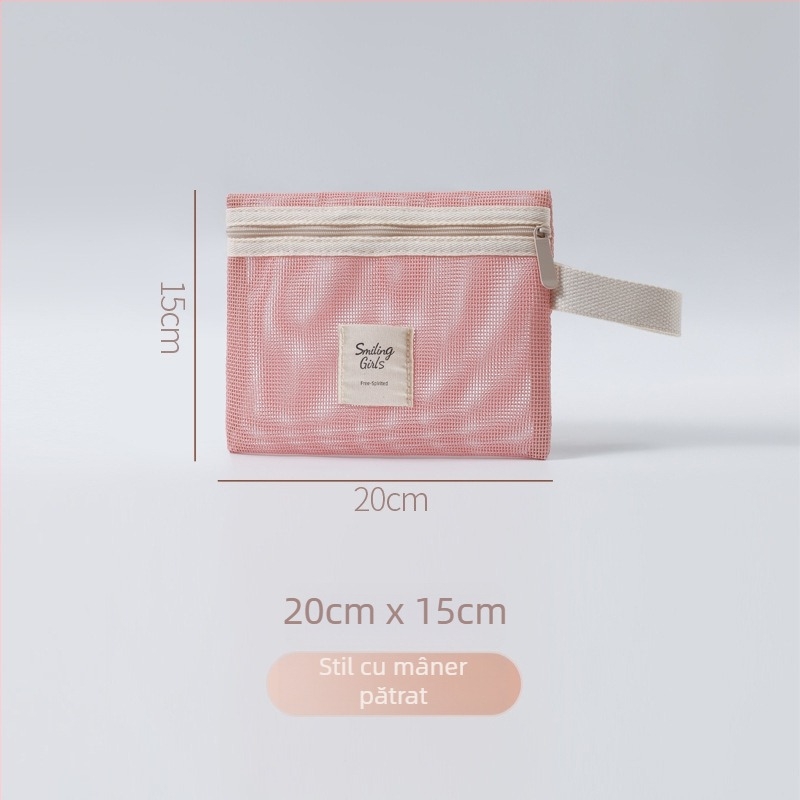 Geantă de cosmetică Maixing, Teslin material, formă cubică, respirabilă, ultra-ușoară, model Tsl20250901