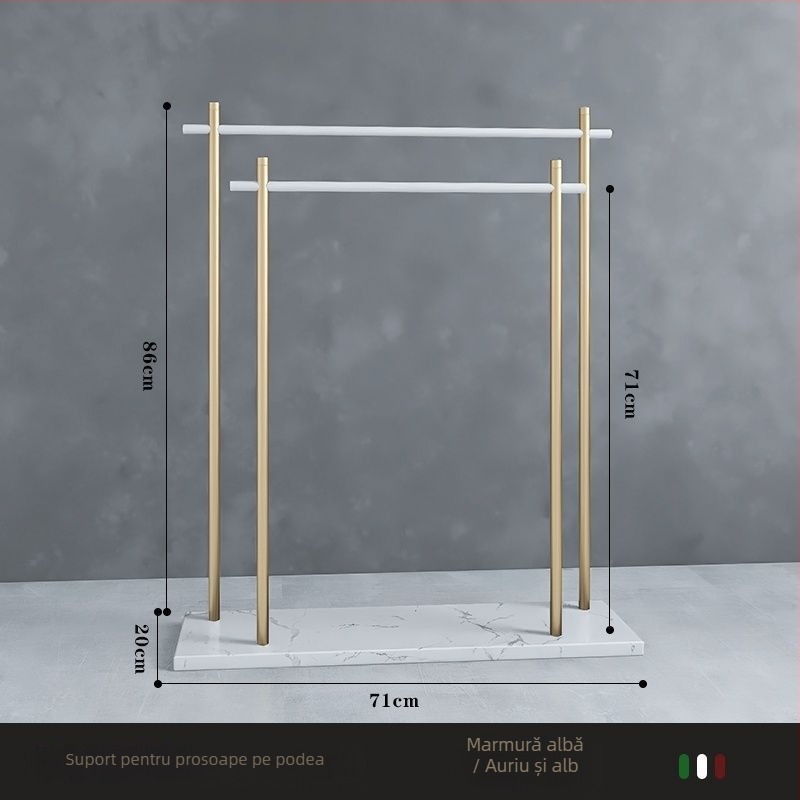 Suport de prosoape de podea din fier, stil chinezesc nou, certificare Watermarks, origine China, certificat nr. 1