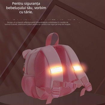 Rucsac pentru copii de grădiniță, cu dinozaur, unisex, material diving cloth respirabil, curele cu aer, model animale