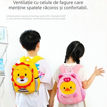 Rucsac pentru copii de grădiniță, cu dinozaur, unisex, material diving cloth respirabil, curele cu aer, model animale