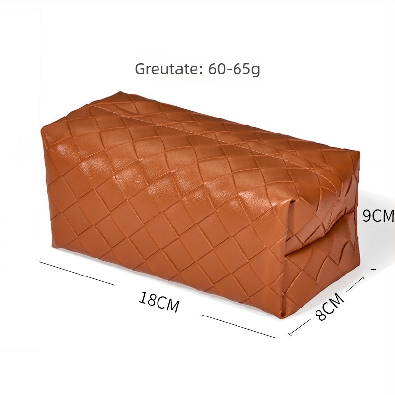 Cutie pentru șervețele de birou din PU piele, design glisant – impermeabilă, multifuncțională, potrivită pentru casă, hotel și restaurant