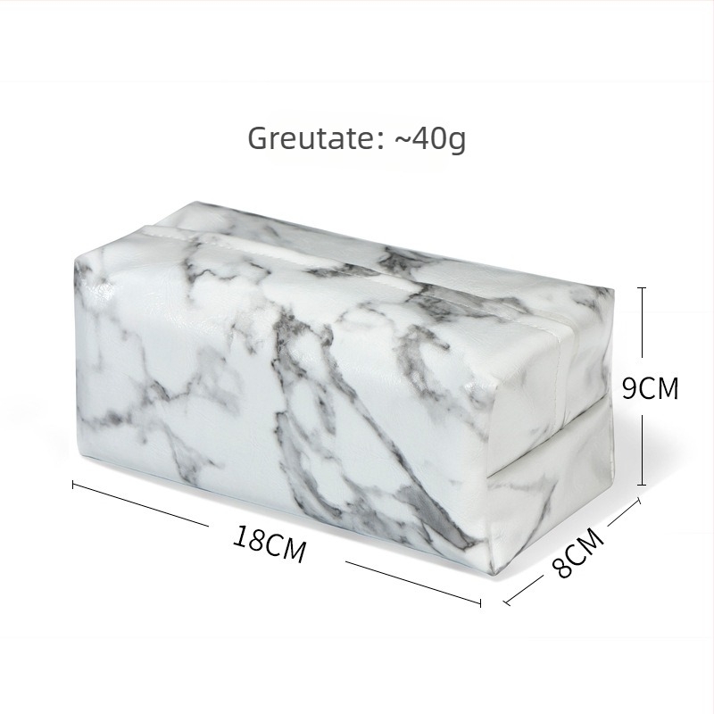 Cutie pentru șervețele de birou din PU piele, design glisant – impermeabilă, multifuncțională, potrivită pentru casă, hotel și restaurant